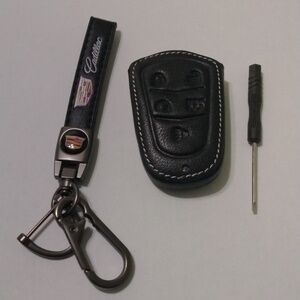 For Cadillac Keychain & Fob Case Cover in Black NWT